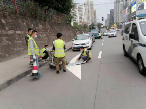 热熔反光标线施工